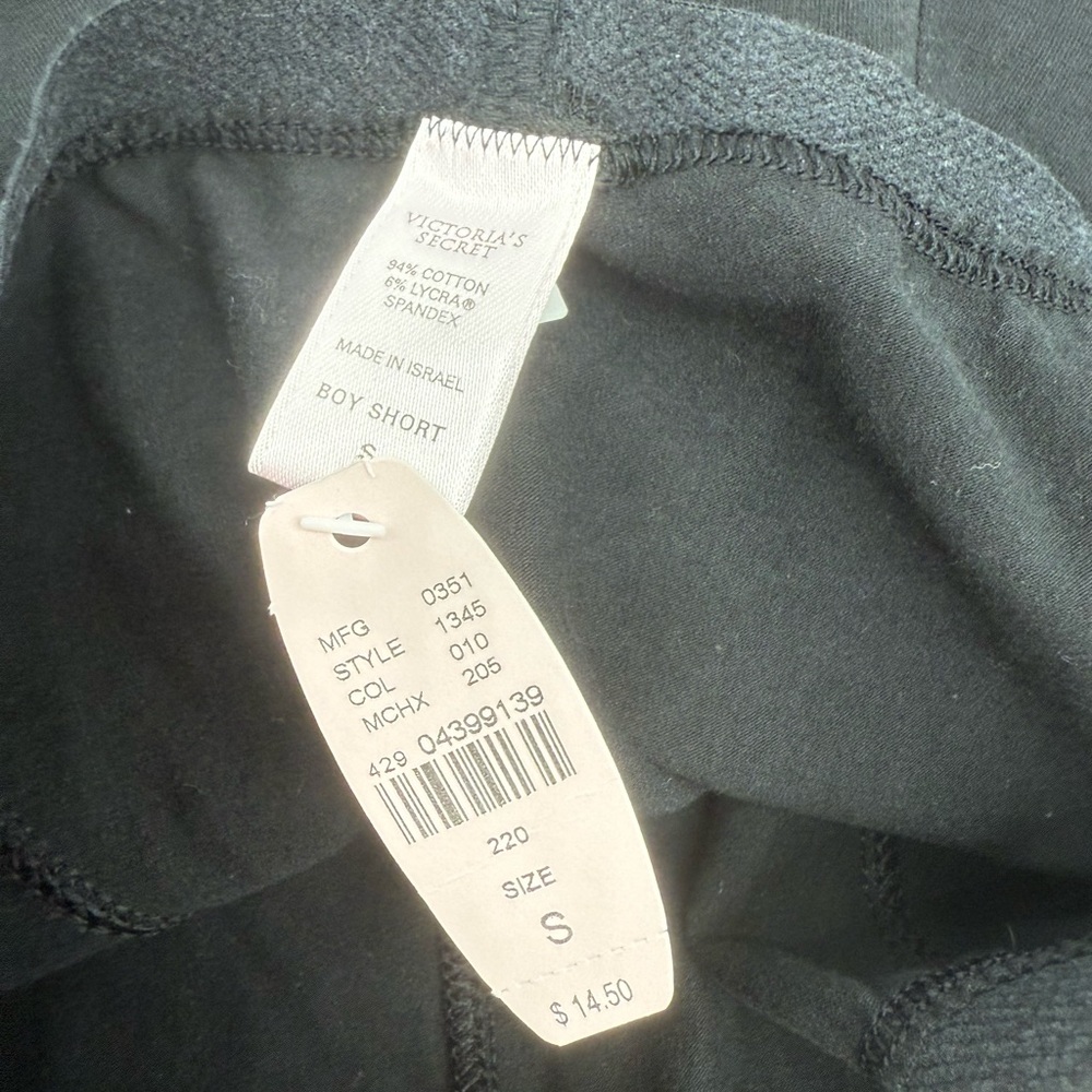 Victoria's Secret BNWT Black Boys Shorts Underwear - Picture 6 of 7